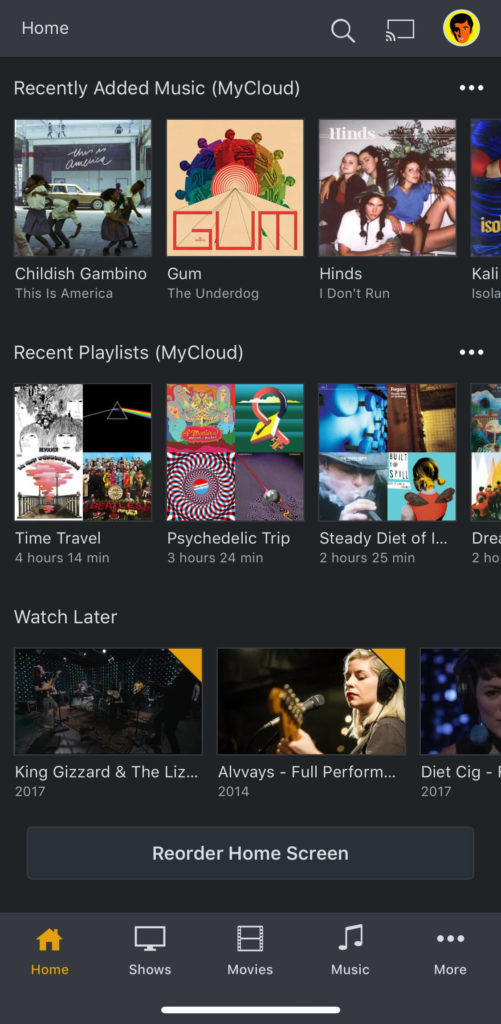 Plex Media Center prend désormais en charge les podcasts 63 plex type first home reorder button
