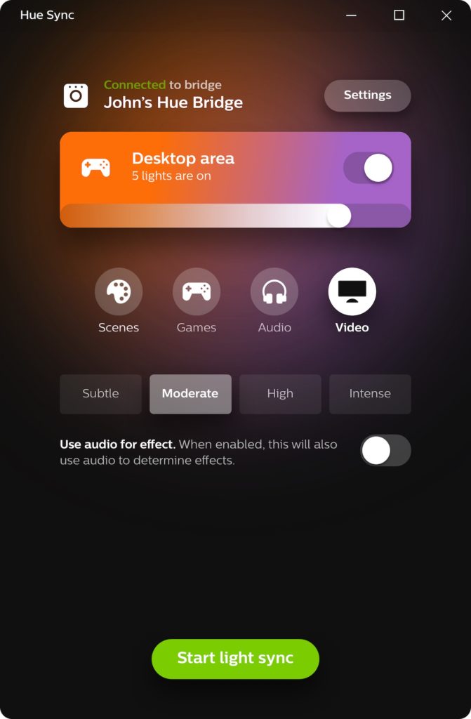 Philips Hue Sync : synchroniser vos ampoules avec de la musique, jeux et vidéos 55 HUE SYNC 9