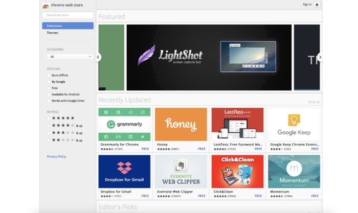 Google interdit l’installation d’extensions Chrome à partir de sites Web tiers