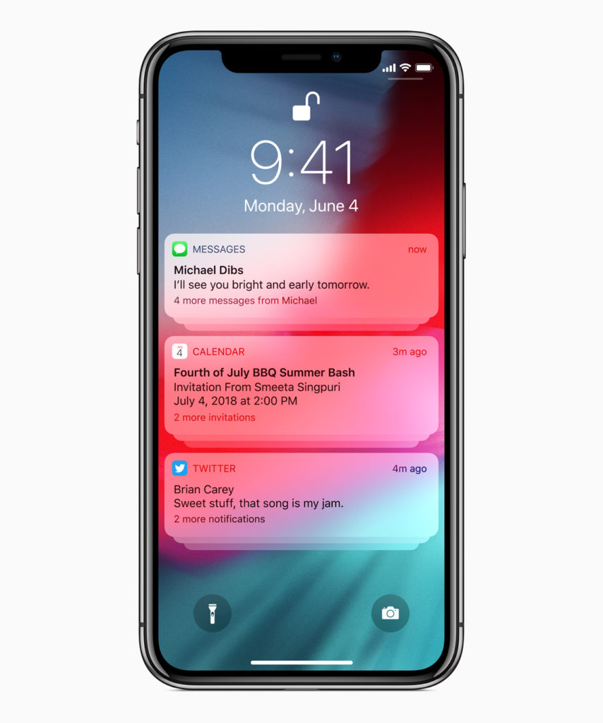 iOS 12 : un ensemble de fonctionnalités de « bien-être numérique » 53 ios12 group notifications 06042018 carousel.jpg.large 2x