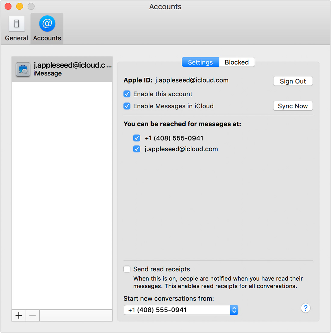 macos high sierra 10 13 5 messages preferences accounts