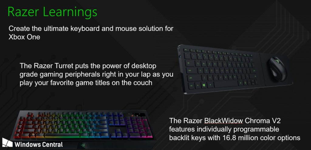 Avec Razer, Microsoft envisage le support du clavier et souris sur Xbox One 53 razer turret xbox