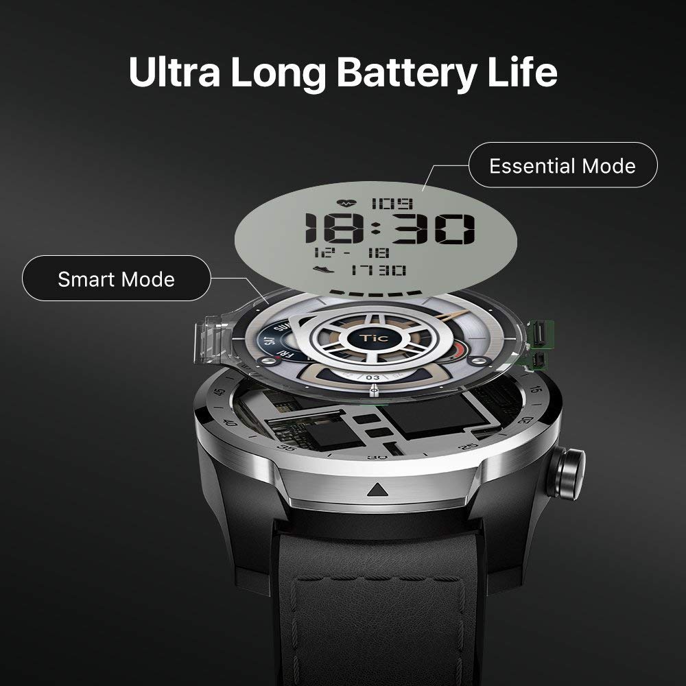TicWatch Pro : une smartwatch qui résout les malheurs de la batterie 52 61fdFa9YQ8L. SL1000