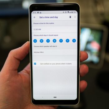 google home schedule routines