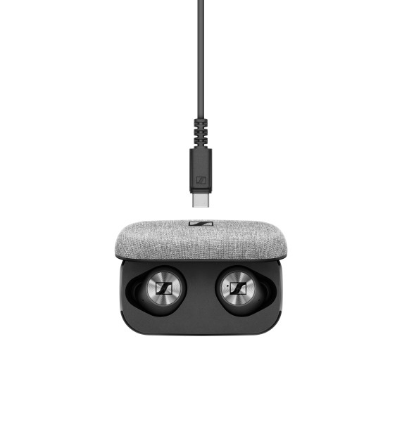 Momentum True Wireless Case open Topview 01 RGB red