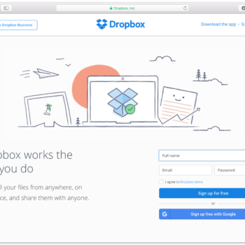 dropbox signup