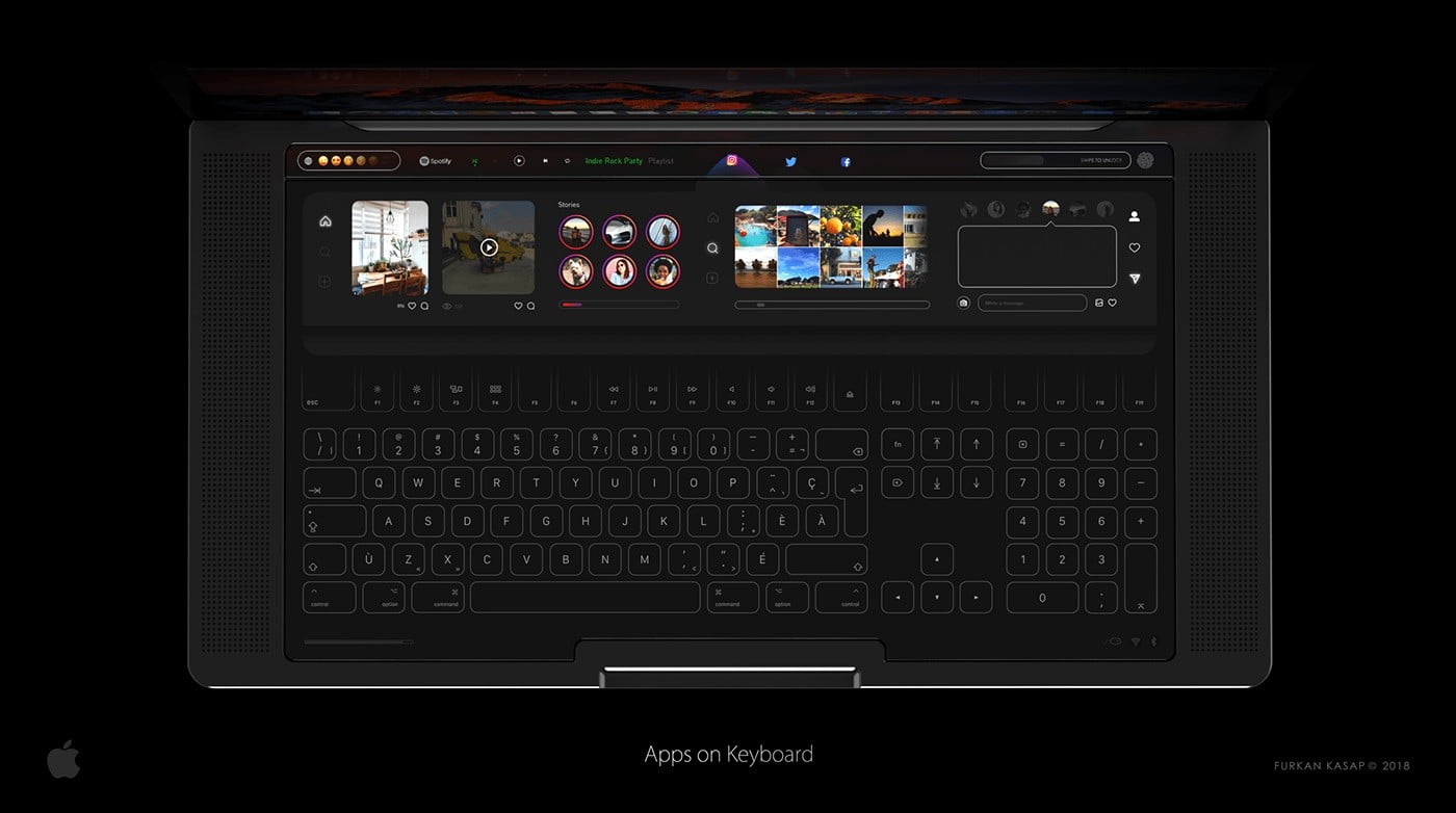 dual screen macbook keyboard concept