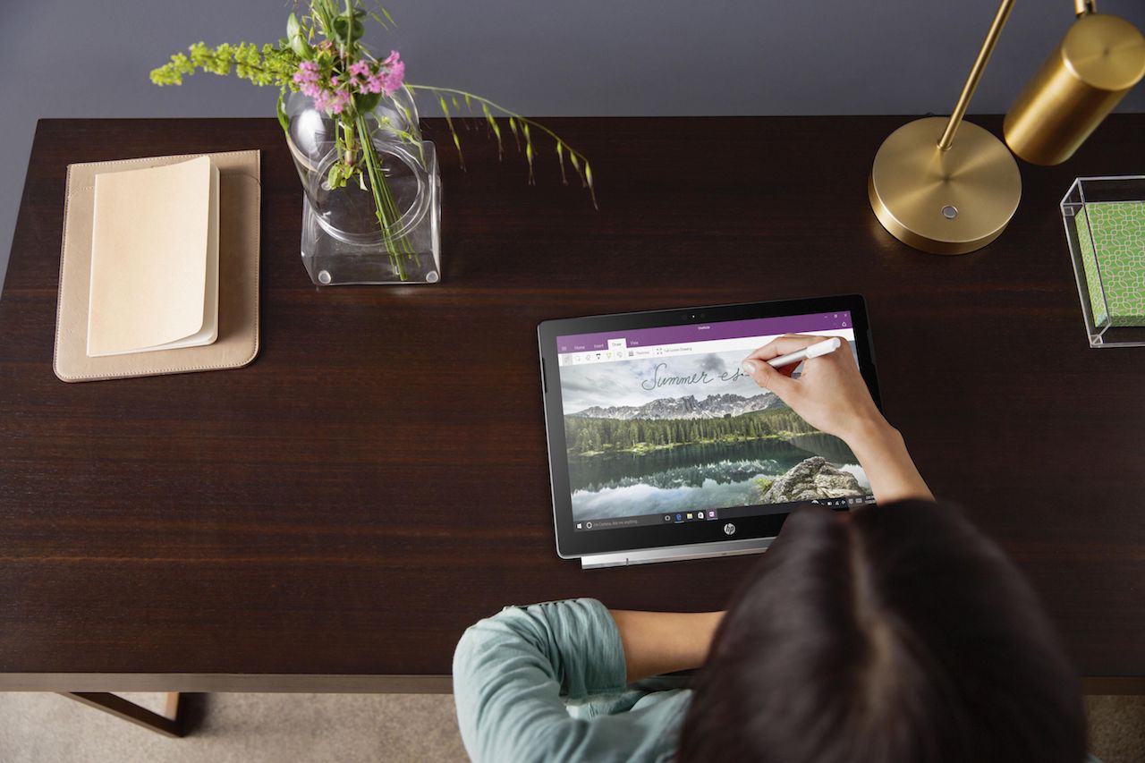 hp chromebook x2 lifestyle topdown