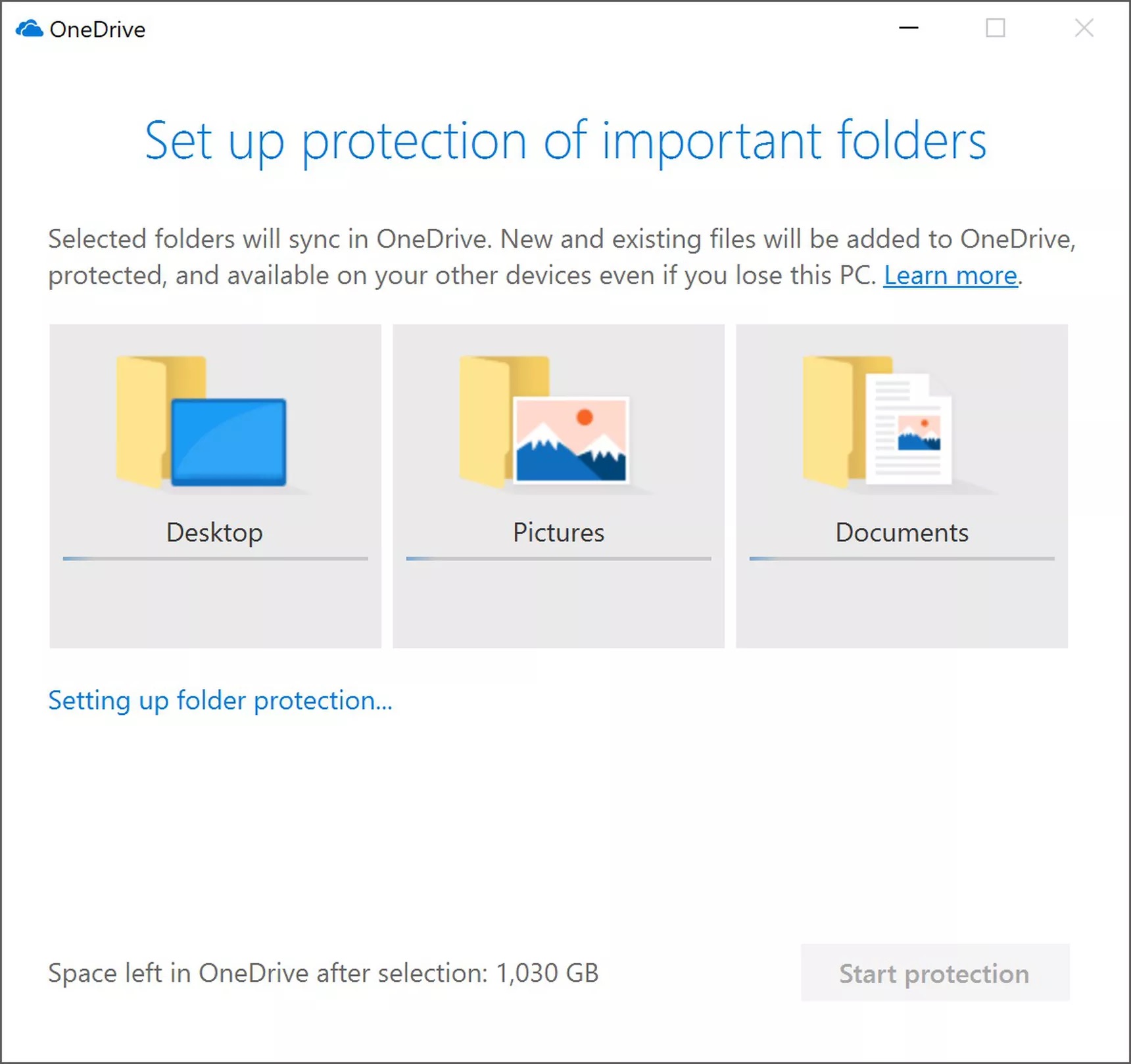 microsoft onedrive sauvegarde automatique dossiers 2