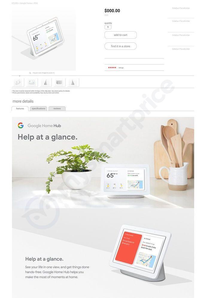 Google Home Hub : le Smart Display en fuite avant l'évènement du 9 octobre 52 Google Home Hub Leak specifications 1