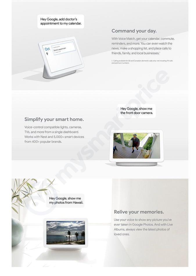 Google Home Hub : le Smart Display en fuite avant l'évènement du 9 octobre 53 Google Home Hub Leak specifications 2