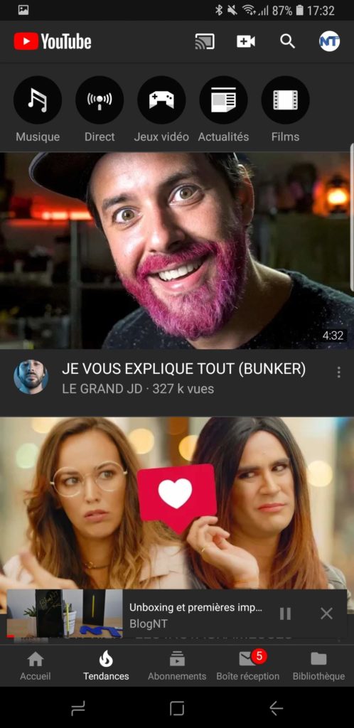 YouTube a enfin un mode sombre sur son application Android 54 Screenshot 20180909 173256 YouTube