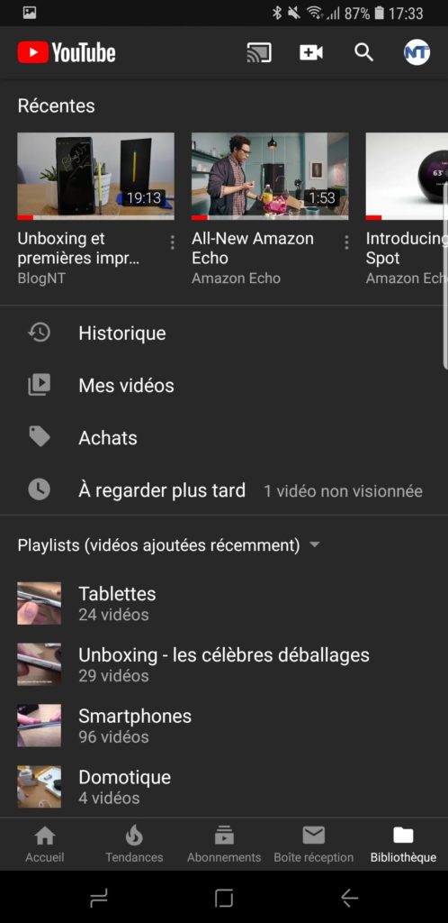 YouTube a enfin un mode sombre sur son application Android 53 Screenshot 20180909 173308 YouTube