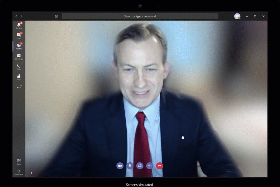 Teams Blue your background