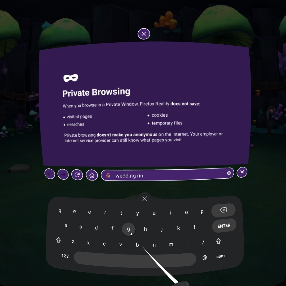 Firefox Reality : voici le navigateur Web dédié aux casques VR 45 fxr private browsing 1