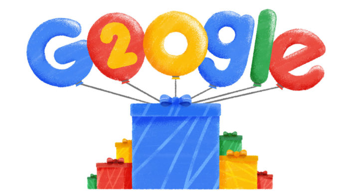 Google Search célèbre ses 20 ans en doodle et avec des extras