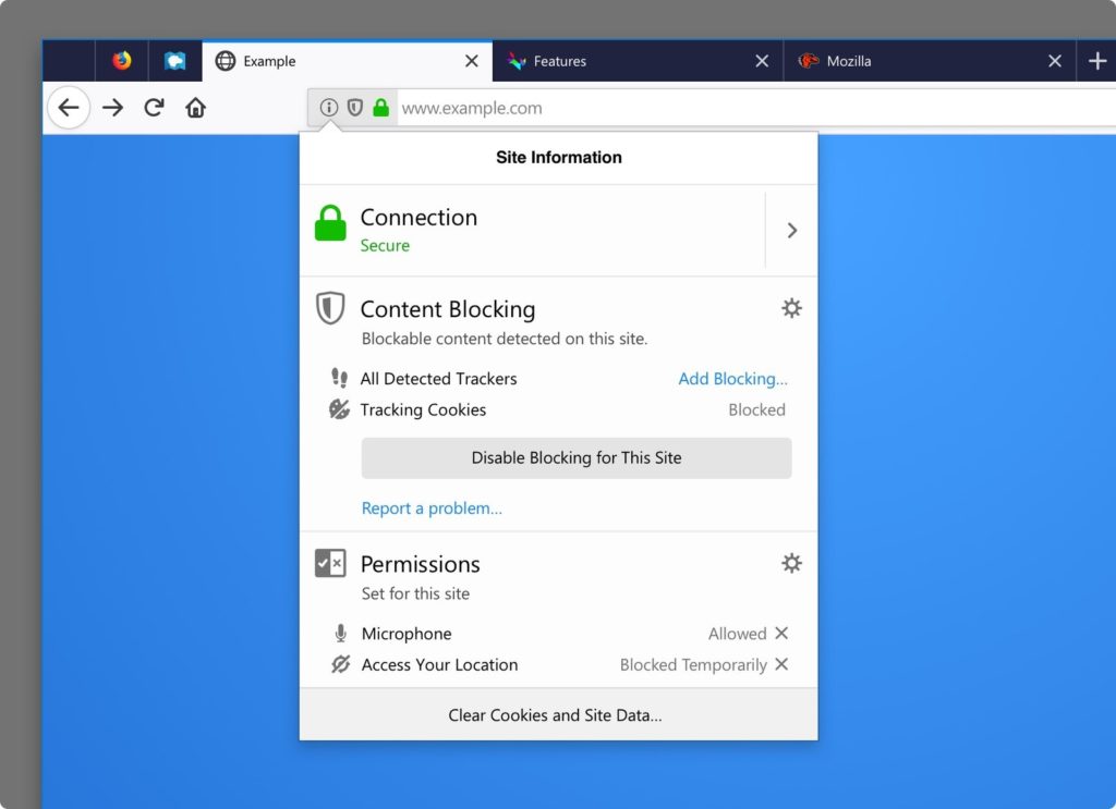 firefox tracking control