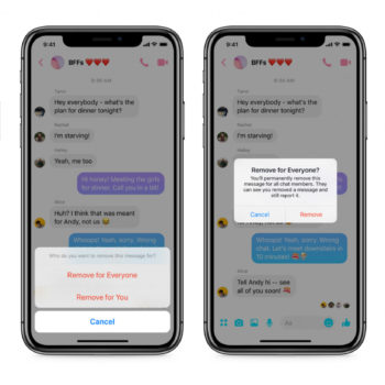 Facebook Messenger unsend