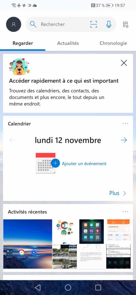 Microsoft Launcher 5.0 pour Android publié avec la prise en charge Windows Timeline 53 Screenshot 20181112 195743