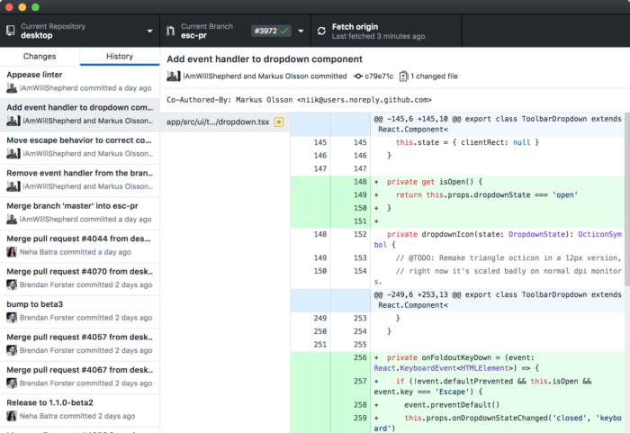 GitHub Desktop 1.5 facilite la résolution des conflits