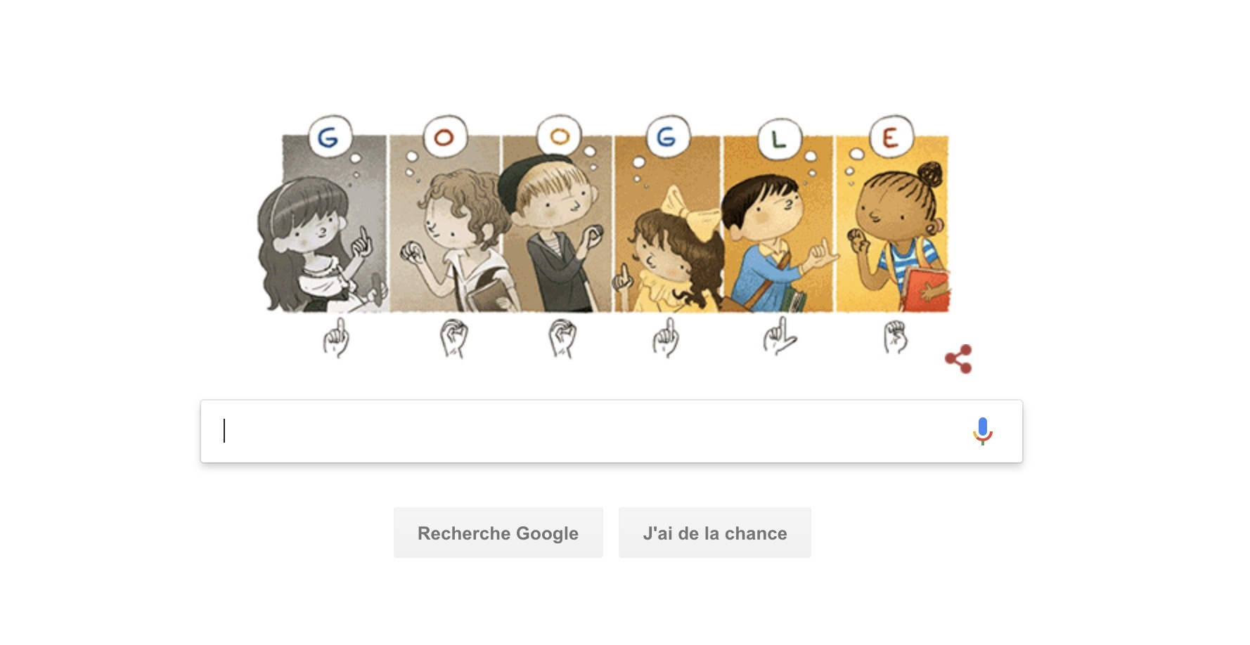 google fete 306 ans charles michel de lepee en doodle
