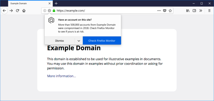 Firefox vous avertira lorsque vous visiterez un site Web victime d’une violation de données