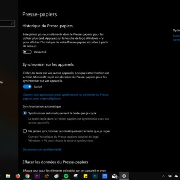 presse papiers windows 10 se synchronise avec smartphones android 0