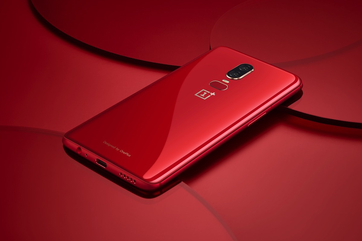 red oneplus 6