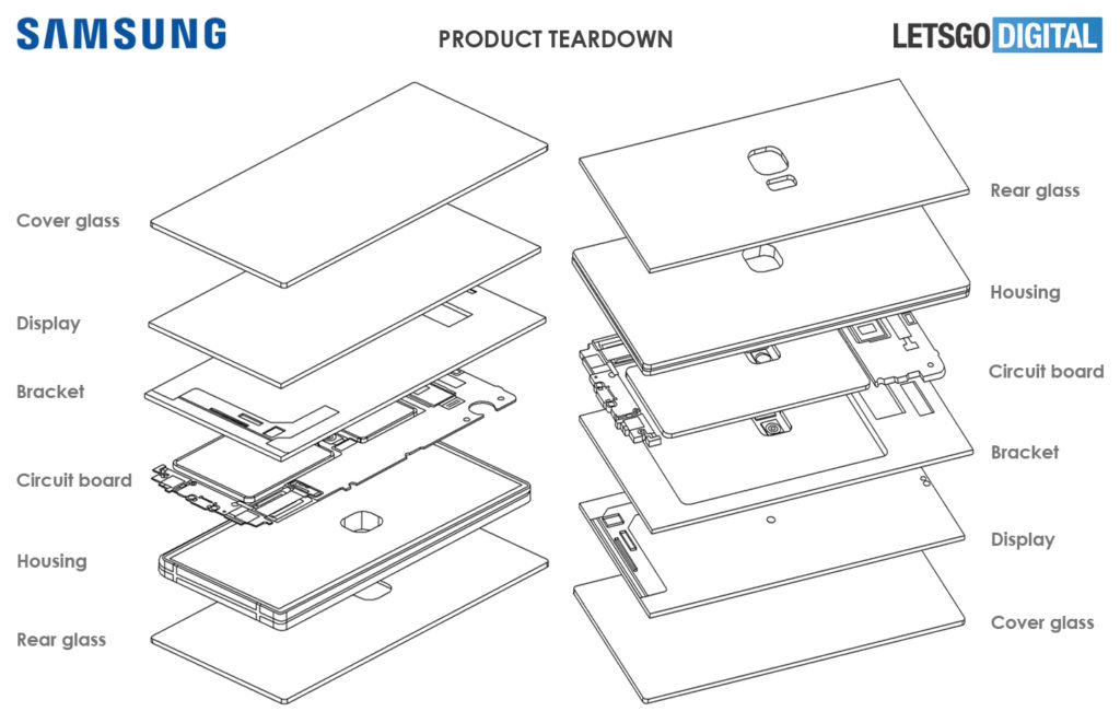 samsung smartphone met sensoren onder display