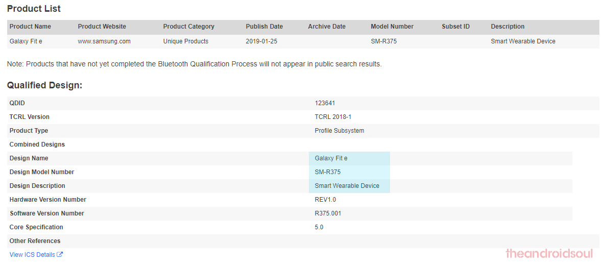 Samsung Galaxy Fit E
