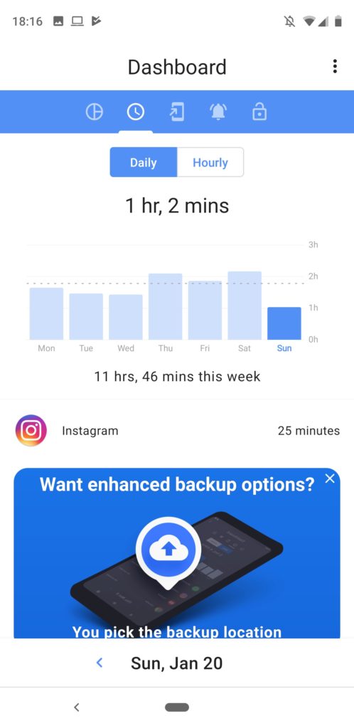 ActionDash permet de disposer de l'application Bien-être numérique sur Android 55 Screenshot 20190120 181700