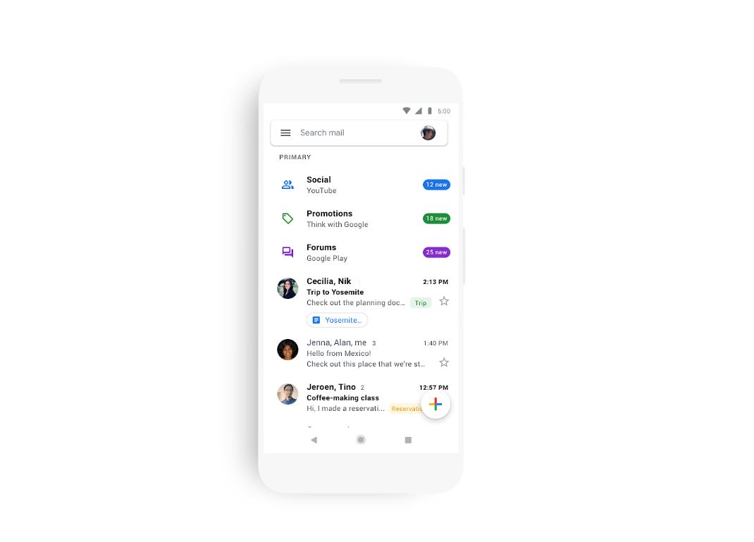 gmail app redesign