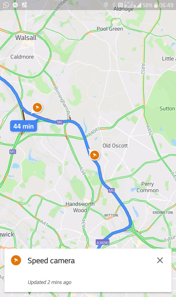 Les alertes sur les radars de vitesse arrivent sur Google Maps 52 google maps speed camera 2