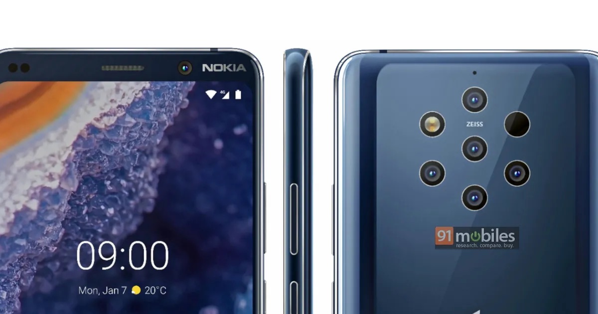 Nokia 9 render closeup