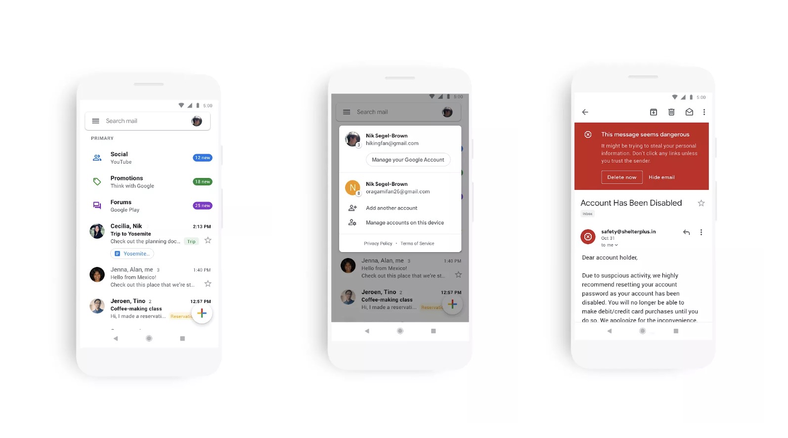 refonte gmail est enfin deployee sur android et ios