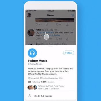 twitter mini profile