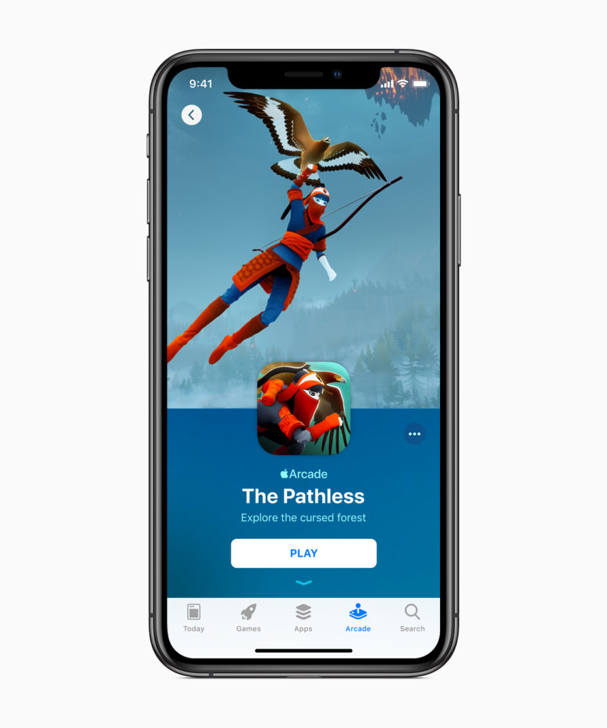 Apple introduces apple arcade the pathless iphone xs 03252019 carousel.jpg.large 2x