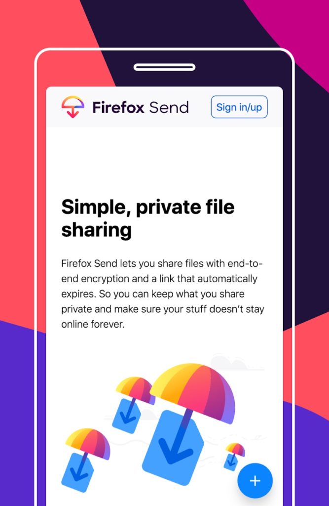 Le service de partage de fichiers Firefox Send disponible sur Android 54 Firefox Send Android 1