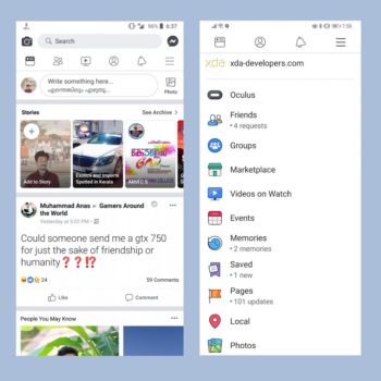 facebook all white redesign