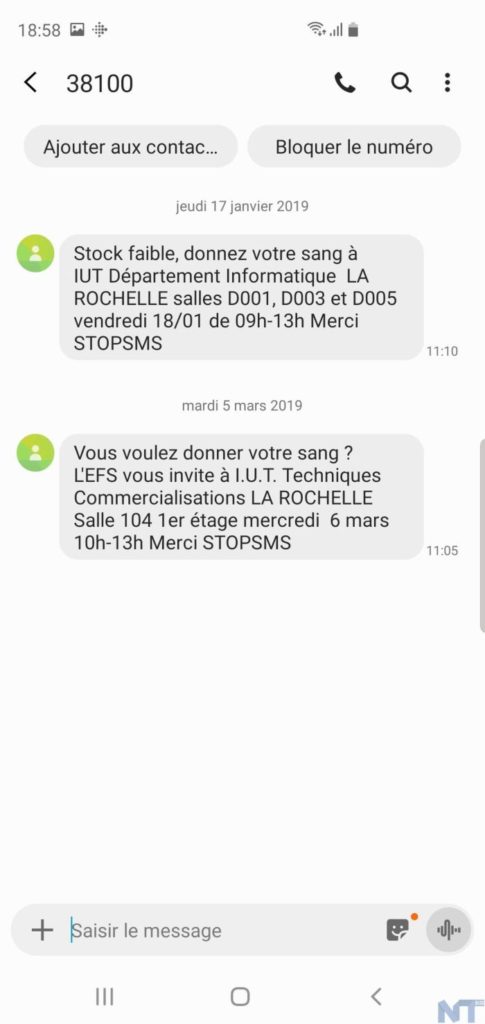 Test du Galaxy S10+ : trois caméras, un écran époustouflant 39 Screenshot 20190422 185833 Messages BlogNT
