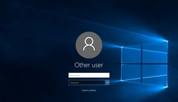 Windows 10 login screen without username