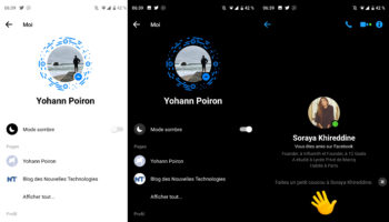 facebook messenger mode sombre