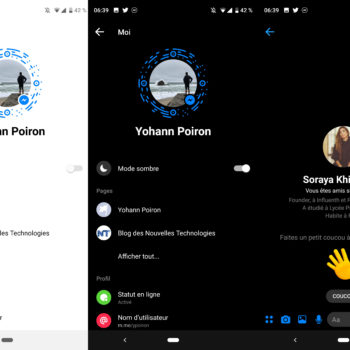 facebook messenger mode sombre
