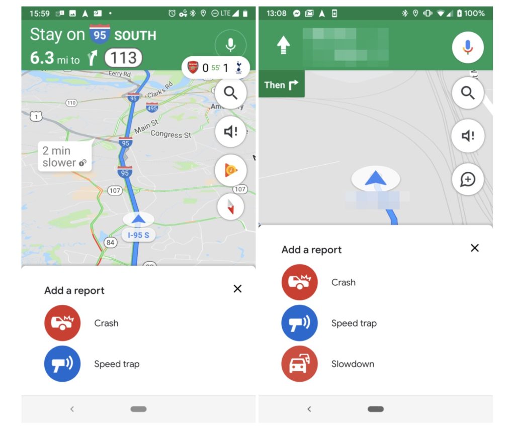 google maps deploie fonctionnalite signalement ralentissement