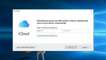 icloud windows signin box