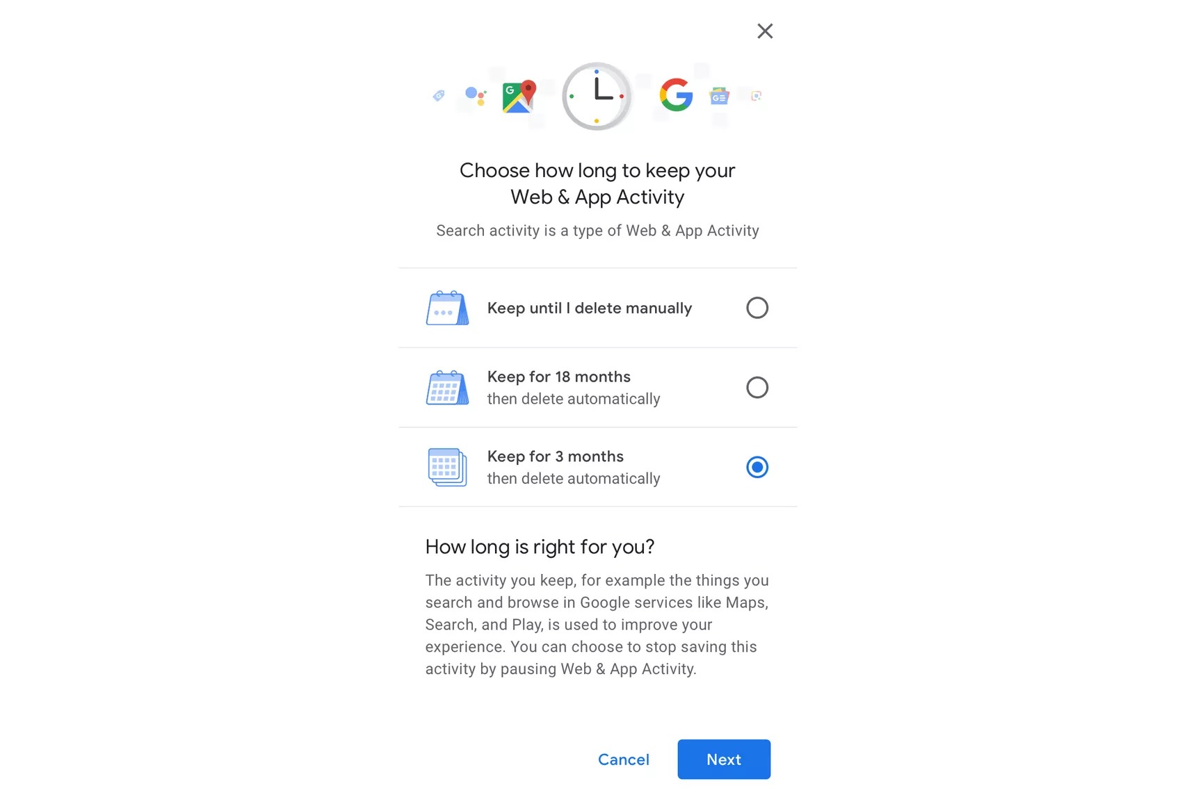 Google Auto Delete Location Hist