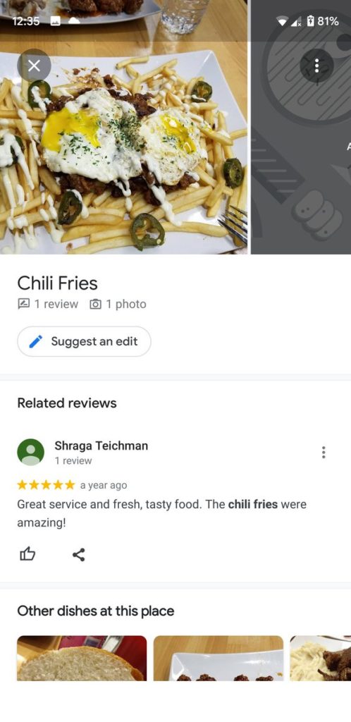 google maps menu pics 2