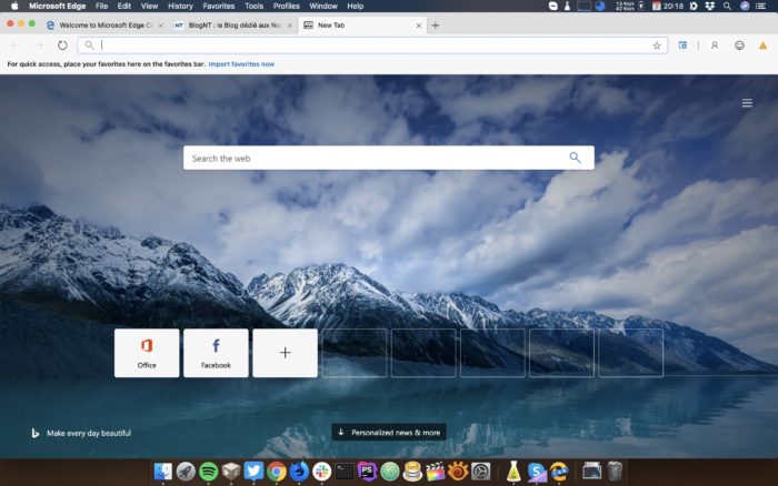 Microsoft Edge pour macOS vient de se retrouver sur la toile