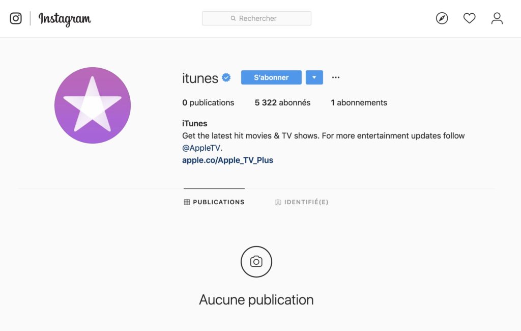 apple a vide pages facebook et instagram pour itunes 1