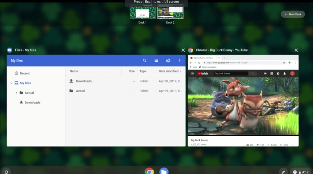 Virtual desks Chrome os 77 1